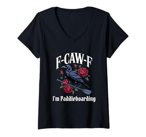 Damen Paddeln Lustiger F-Caw-F Gothic T-Shirt mit V-Ausschnitt Damen Paddeln Lustiger F-Caw-F Gothic T-Shirt mit V-Ausschnitt von F Caw F Meme Goth Emo Tshirt