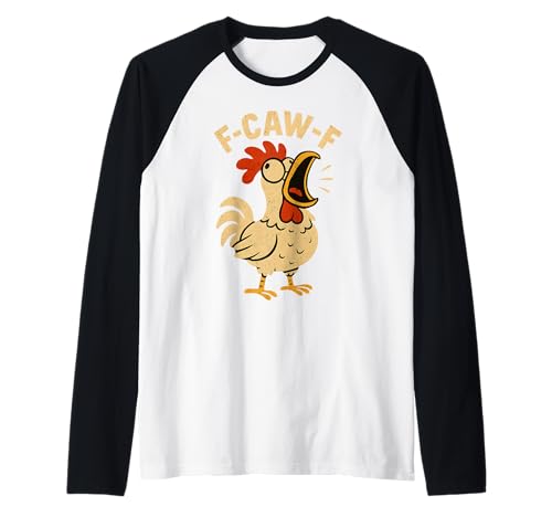 F Caw F Lustiges Huhn Hahn Männer Frauen Raglan F Caw F Lustiges Huhn Hahn Männer Frauen Raglan von F Caw F Rooster Chicken Merch Store