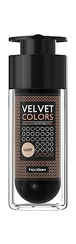 FrezyDerm Velvet Colors Mattes Make Up - Helle Foundation, 30ml I Natürliches, mattes Finish, mildert Unreinheiten, Falten & Tränensäcke, dermatologisch getestet bei Akne, fettiger, sensibler Haut von F FREZYDERM DERMOCEUTICALS