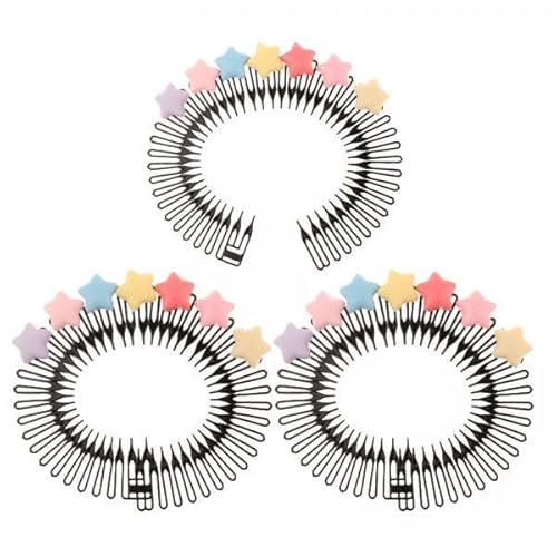 F Fityle 3x Haar Finishing Fixierer, Flexibler Haarnadel Haar Seitenkamm für Kinder, Frauen, Langes Haar von F Fityle