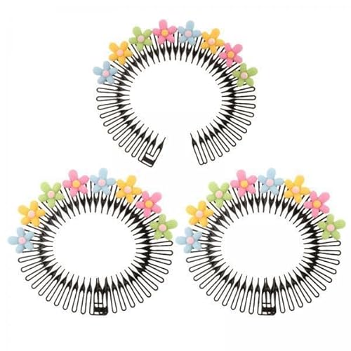 F Fityle 4x Haar Finishing Fixierer, Flexibler Haarnadel Haar Seitenkamm für Kinder, Frauen, Langes Haar von F Fityle