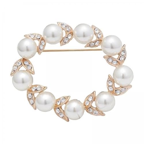 F Fityle 4x Kranz Brosche Pin Revers Abzeichen Schmuck Dekorative Romantische Mode Strass Brosche Brustnadel für Hochzeit Party Formelle Kleidung von F Fityle