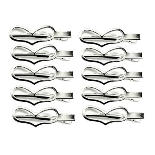 F Fityle 5x 10 Silber Liebe Metall Haarnadel Clip Eisen Damen Mädchen Haarschmuck von F Fityle