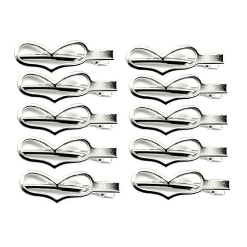 F Fityle 6x 10 Silber Liebe Metall Haarnadel Clip Eisen Damen Mädchen Haarschmuck von F Fityle