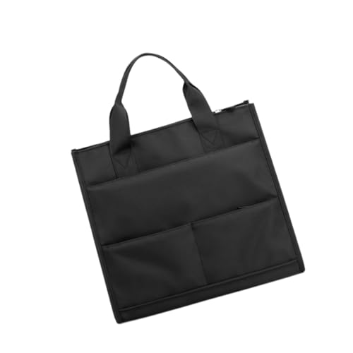 F Fityle Arbeitsaktentasche Herren Bürotasche Handtasche Dokument Laptoptasche für Reisecomputer, Schwarz von F Fityle