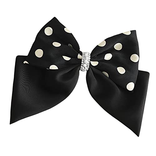 F Fityle Big Bow Hair mit Dot Styling Clips Hairpins Layered Hairgrips Headwear Women Bowknot Haarspange für Verlobung Geburtstag, Schwarz von F Fityle