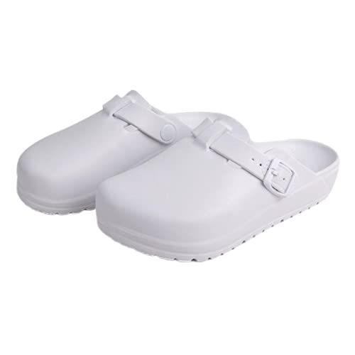 F Fityle Clogs, Hausschuhe, atmungsaktive Damen-Stillschuhe, für Doctor Hotel Restaurant, 38, Schwarz von F Fityle