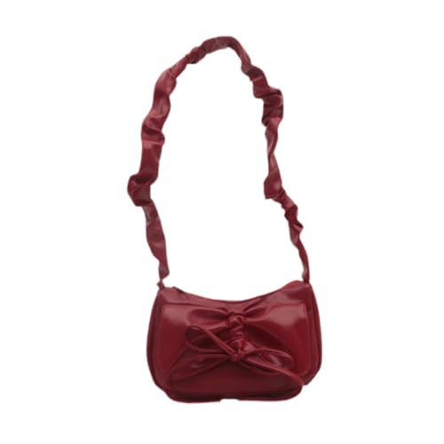 F Fityle Damen Handtasche mit Fliege, Leichte, Süße Tasche Aus PU für Urlaub, Sommer, Reisen von F Fityle