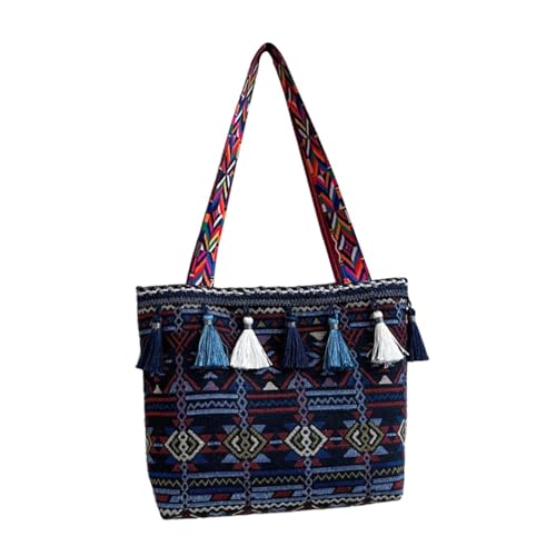 F Fityle Damen-Umhängetasche, trendig, tragbar, Bohemian-Stil, für die Arbeit, Pendeln, Reisen, Style C F Fityle Damen-Umhängetasche, trendig, tragbar, Bohemian-Stil, für die Arbeit, Pendeln, Reisen, Style C von F Fityle