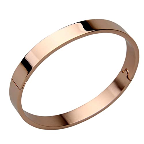F Fityle Edelstahl Schmuck Breit Armband Armreif Manschette armschmuck Armband - Rose Gold von F Fityle