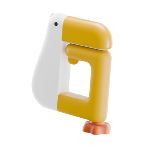 F Fityle Entenform Table Haken Geldbeutel Haken für Tischschreibtisch -Rucksack Hanging Rack Mehrzweckhandtaschenhalter für Toilettenschule Büro, Weiß Und Gelb von F Fityle