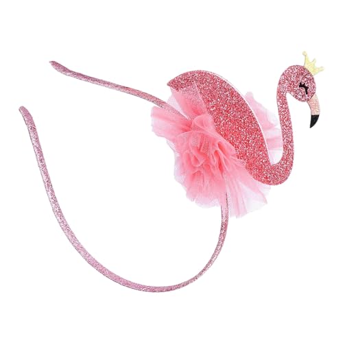 F Fityle Flamingo-Haarreifen, Haarband, rosa, Kostümzubehör, Kopfschmuck, Stirnband für Kinder, Mädchen, Cosplay, Urlaub, tropische Themenparty von F Fityle