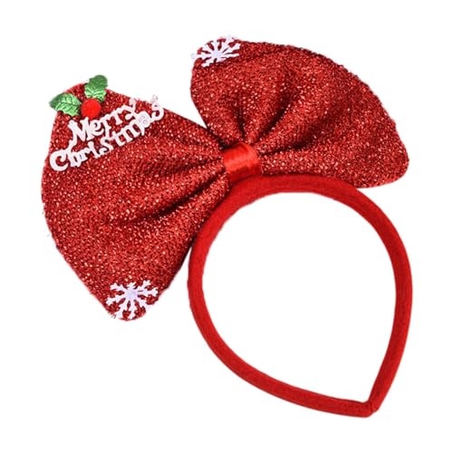F Fityle Frohe Weihnachten, Kopfschmuck, Weihnachtsstirnband, Haarschmuck, Weihnachtshaarreif für Cosplay-Partys, Rot von F Fityle