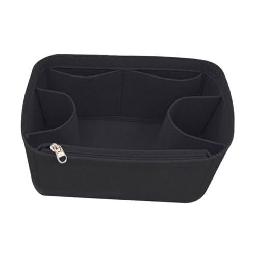 F Fityle Geldbörsen-Organizer-Einsatz für Handtaschen Innenfächer Filz Handtaschen-Organizer, Schwarz 34x13x22cm von F Fityle
