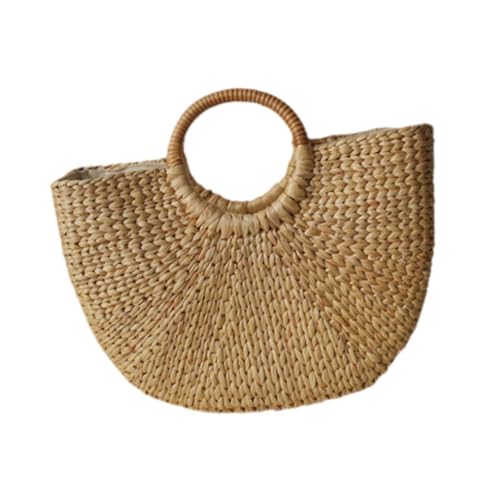 F Fityle Gewebte Strandhandtasche, Sommer Reisetasche, handgefertigte stylische Einkaufstasche, Damen Stroh Handtasche, L von F Fityle