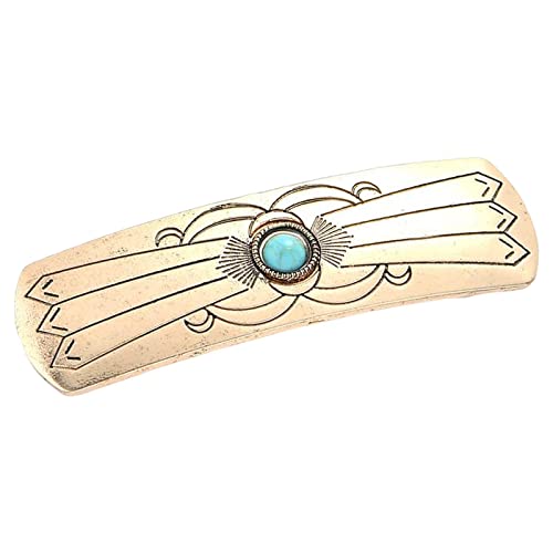 F Fityle Haarspange Chic Retro Stil Verschluss Kopfbedeckung Pins Stirnband Antike Haarspange für Mädchen Damen Frauen Haarschmuck, Gold von F Fityle