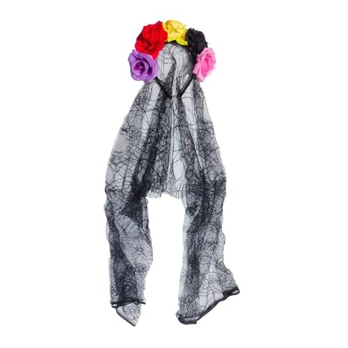 F Fityle Halloween Braut Kopfschmuck Schleier Neuheit Geschenk Requisiten Frauen Kopfschmuck für Halloween von F Fityle