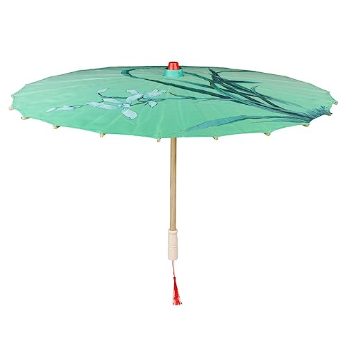 F Fityle Handgefertigter Regenschirm aus geöltem Papier, orientalischer Stil, Ölpapier-Sonnenschirm, regenfest, 70 cm, antiker Tanzschirm für Kostüme, Stil J von F Fityle