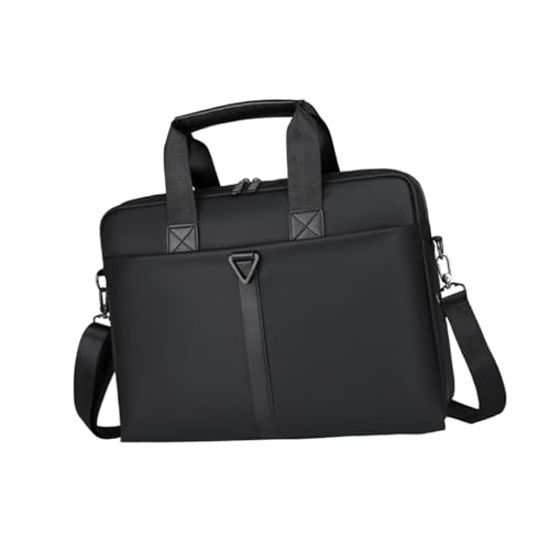 F Fityle Herren Businesstasche Aktentasche mit Schultergurt Computertasche für Geschäftsreisen, Pulederfolie Schwarz von F Fityle