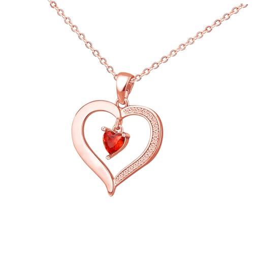 F Fityle Herz-Halskette, Anhänger-Halskette, modische Muttertagsgeschenke, Ketten-Halskette, Damen-Halskette für Valentinstagsfeiern, Mama von F Fityle