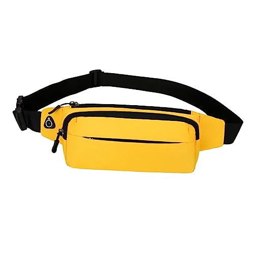 F Fityle Hüfttasche, Hüfttasche, Freizeittasche, Geldbörse, Taschen, Verstellbarer Riemen, Brusttasche, Umhängetasche für Angeln, Outdoor, Camping, Trekking, GELB von F Fityle