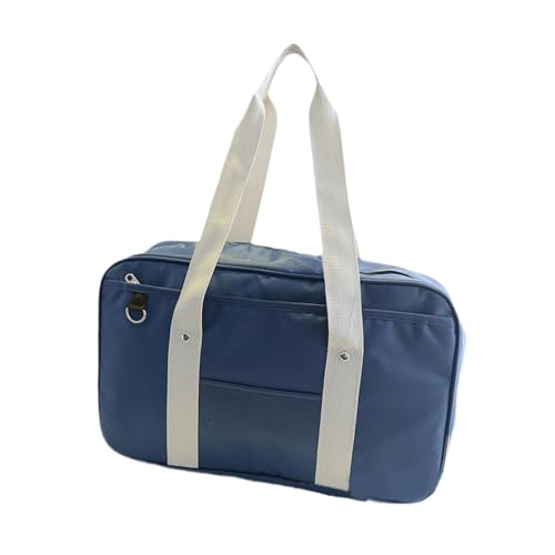 F Fityle JK-Uniform-Tasche mit Reißverschluss, Schultertasche, Tragegriff Oben, modische, lässige Umhängetasche, BLAU von F Fityle