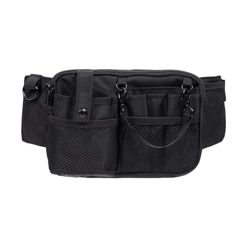 F Fityle Krankenschwester-Gürteltasche, Stilltasche, Polyester, mehrere Fächer, Krankenschwester-Taillen-Organizer, Gürtel für Frauen, Schwarz von F Fityle