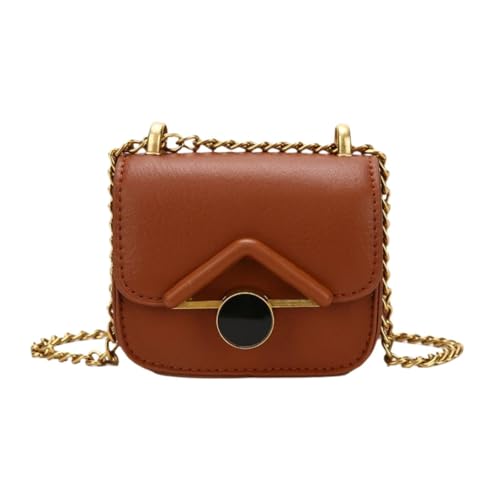F Fityle Mini-Schultertasche, tragbare kleine Umhängetasche aus PU- für Dating-Shopping, Braun von F Fityle