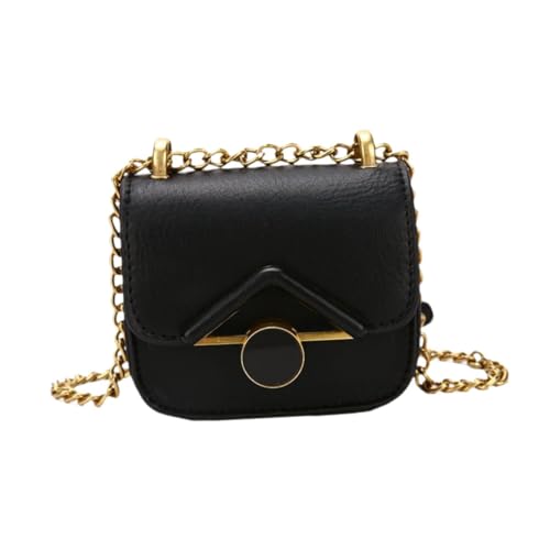 F Fityle Mini-Schultertasche, tragbare kleine Umhängetasche aus PU- für Dating-Shopping, Schwarz von F Fityle