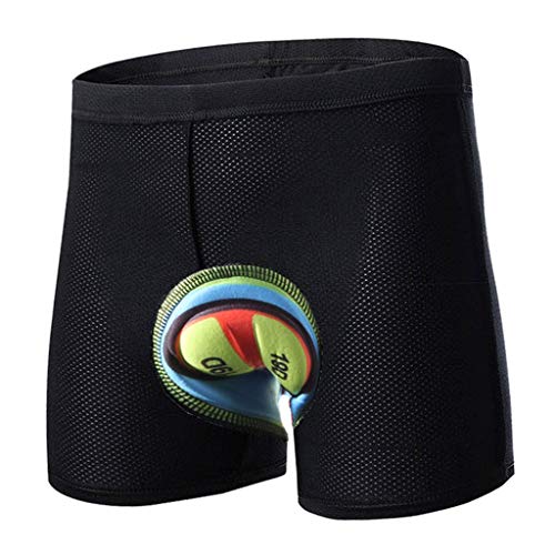 F Fityle Rad Shorts für Damen Herren 3D Gepolstert Rad Fahrrad Unterwäsche MTB Mountain Bike Shorts Gel Gepolstert Fahrrad Hosen, Schwarz, Blau XL von F Fityle