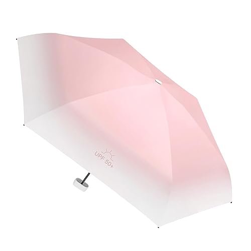 F Fityle Regenschirme für Regen, Kleiner Reiseschirm, leicht zu greifen, Winddicht, persönlicher Regenschirm, tragbar, faltbar, Sonnenschirm für Mädchen und, ROSA von F Fityle