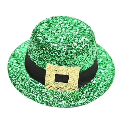 F Fityle ST. Patrick's Day Hut-Haarspange, grüne Haarnadeln, Mini für Party-Mädchen, grüne St. Day-Dekorationen, Hutform-Haarspange, Taste von F Fityle