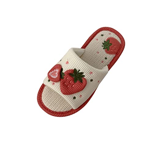 F Fityle Slippers, House Slippers for Spring Autumn, Open Toe Haushaltspantoffeln Strawberry Slippers für Outdoor Indoor Geburtstagsgeschenke, 38 bis 39 von F Fityle