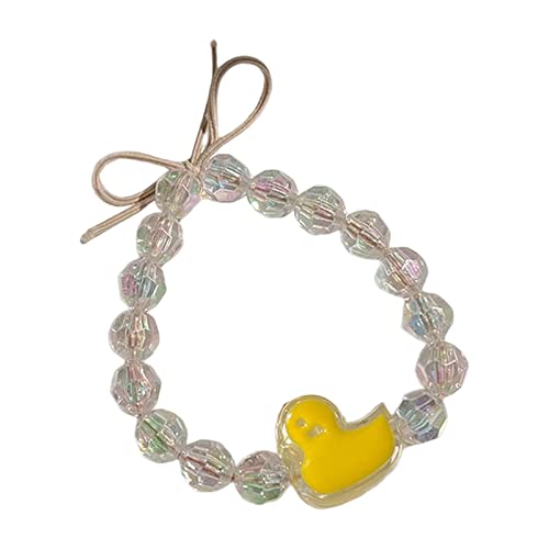 F Fityle Süße Haargummis, Perlen Armband Haarbänder Seil Pferdeschwanz Halter Haarschmuck Haarschmuck Use Elastic Seil Mode Frauen, Kleine gelbe von F Fityle