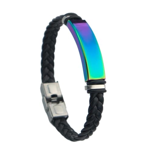 F Fityle Valentinstag-Armband, Charm, modisches Geschenk, Paar-Armband, Schmuck für Geburtstagsgeschenke, Kostümparty, Thanksgiving, Freunde, Männer, Schwarzer Regenbogen von F Fityle