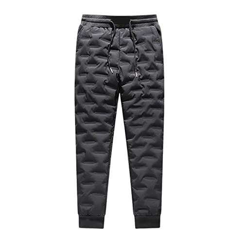 F Fityle Warme Daunenhose Outdoor Winter Dicker Jogger Parsimony Winddicht Ski Elastische Taille Atmungsaktiv Damen Herren Gerade Wanderhose, 2XL von F Fityle