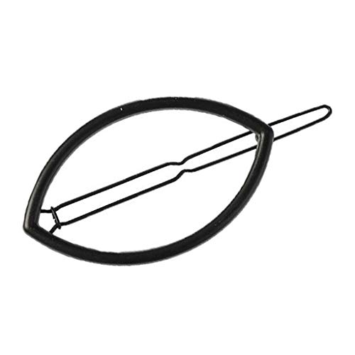 F Fityle Zierliche Geometrische Haarnadelklammer Legierung Ovaler Schiebegriff Haarspange Damen Kopfbedeckung, Schwarz von F Fityle