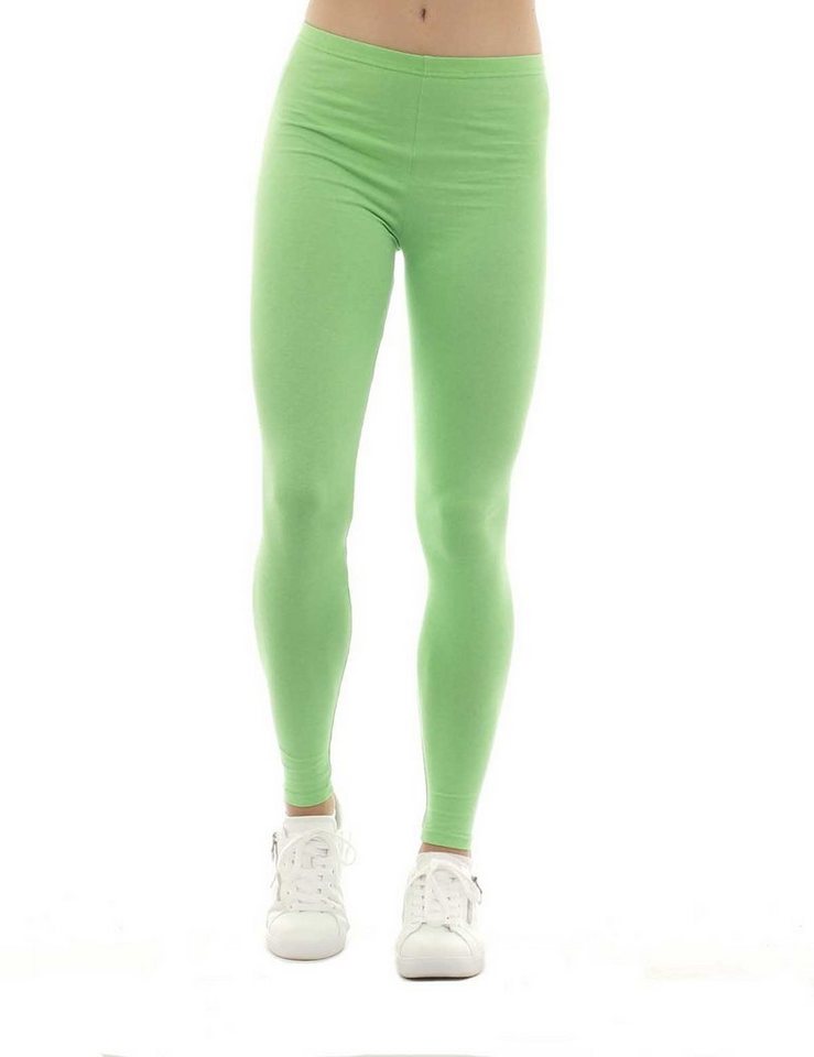 F&K-Mode Leggings Damen Leggings lang Hose Baumwolle gummi von F&K-Mode