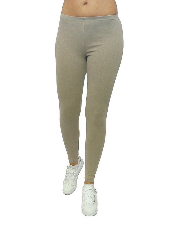 F&K-Mode Thermoleggings Thermo Leggings Hose lang Baumwolle Fleece warm Mit Fleece von F&K-Mode