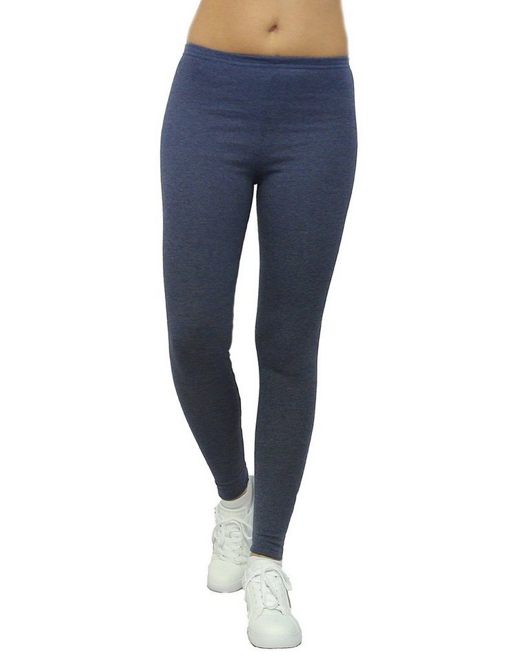 F&K-Mode Thermoleggings Thermo Leggings Hose lang Baumwolle Fleece warm Mit Fleece von F&K-Mode