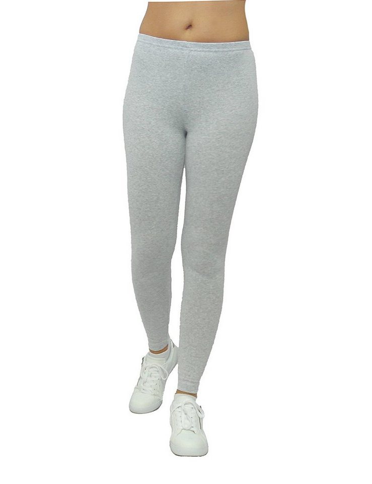 F&K-Mode Thermoleggings Thermo Leggings Hose lang Baumwolle Fleece warm Mit Fleece von F&K-Mode