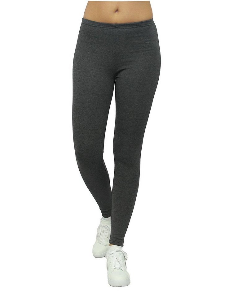 F&K-Mode Thermoleggings Thermo Leggings Hose lang Baumwolle Fleece warm Mit Fleece von F&K-Mode