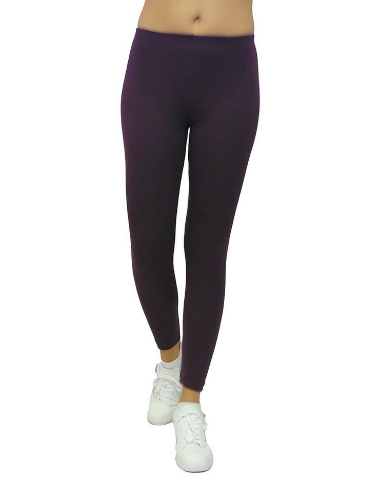 F&K-Mode Thermoleggings Thermo Leggings Hose lang Baumwolle Fleece warm Mit Fleece von F&K-Mode