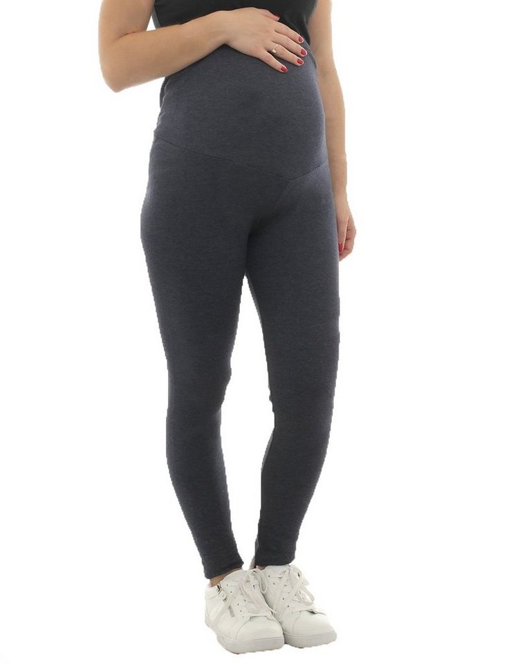 F&K-Mode Umstandsleggings Umstand Hose Leggings lang Baumwolle von F&K-Mode