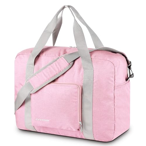 For Spirit Airlines Persönliche Gegenstände Tasche 45,7 x 35,6 x 20,3 cm, faltbare Reisetasche unter dem Sitz, Handgepäck für Damen und Herren, 30 l, Pink, 25L, Faltbare Reisetasche für persönliche von F.FETIVIN