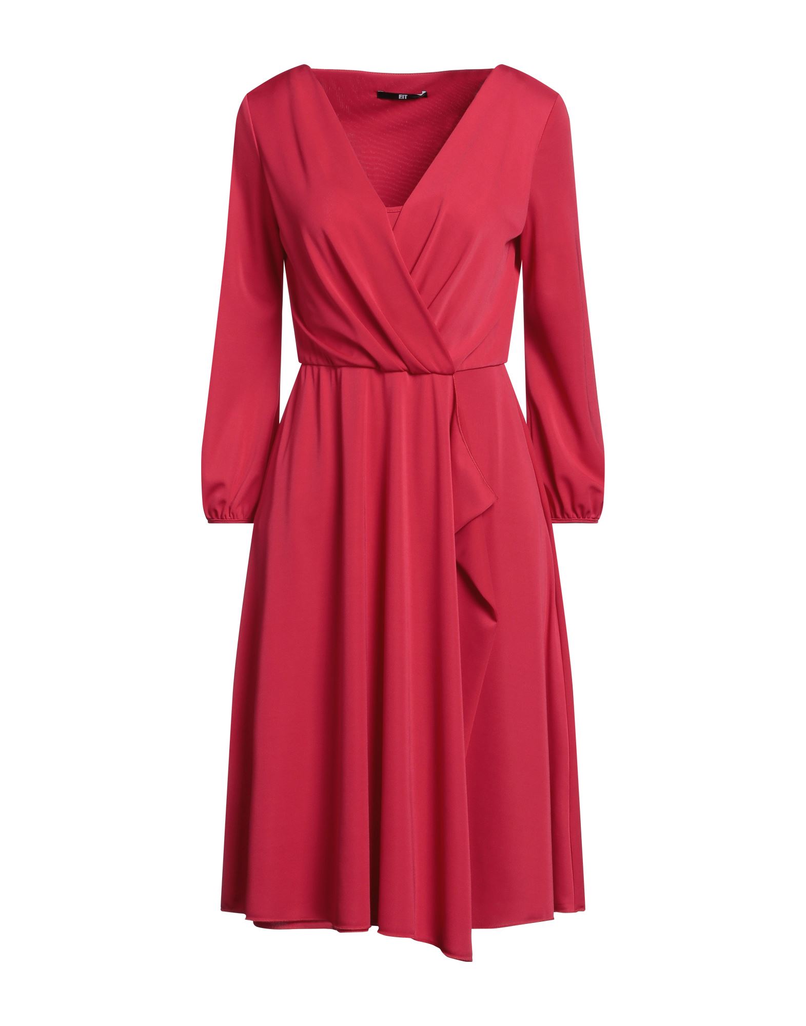 F.IT Midi-kleid Damen Tomatenrot F.IT Midi-kleid Damen Tomatenrot von F.IT