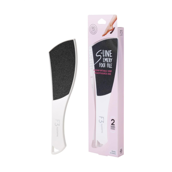F3 SYSTEMS - S-Line Emery Foot File - 1ea - Cream White von F3 SYSTEMS