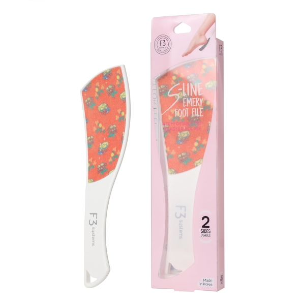 F3 SYSTEMS - S-Line Emery Foot File - 1ea - Pastel Pink von F3 SYSTEMS