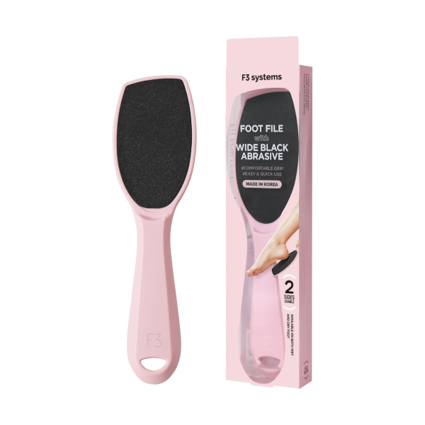 F3 SYSTEMS - Wide Emery Foot File - 1ea - Pastel Pink von F3 SYSTEMS