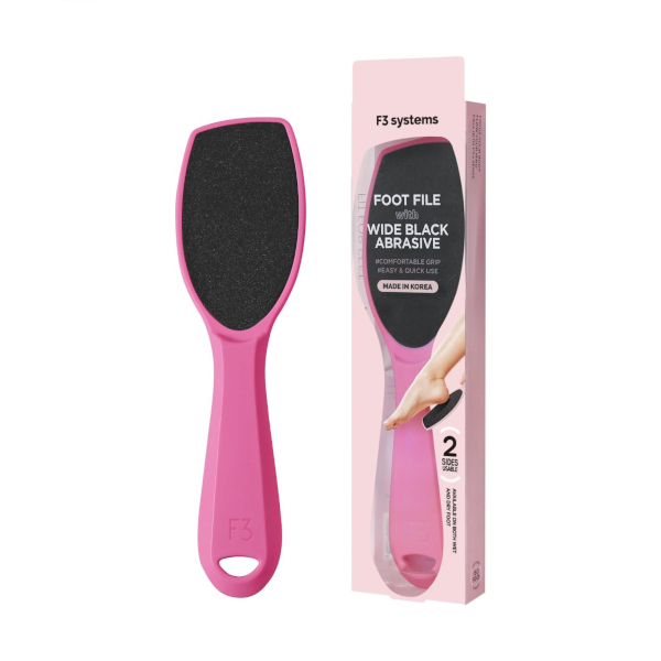 F3 SYSTEMS - Wide Emery Foot File - 1ea - Sharp Pink von F3 SYSTEMS